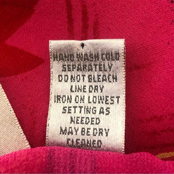 Chicos Whimsical Hawaiian print Silk Floaty A Line Skirt Size 8 - Picture 8 of 13